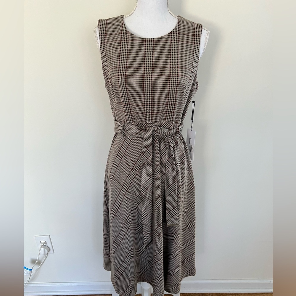 Brand new Calvin Klein plaid business, petite dress - Size 12P